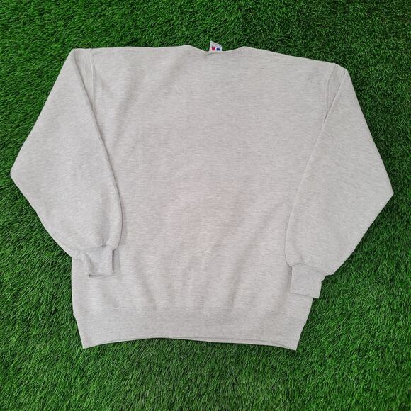 Vintage 80s Oklahoma Dad Sweatshirt XL 23x27 Gray Arch-Spellout - Picture 7 of 15